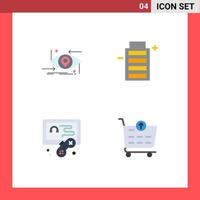 Pictogram Set of 4 Simple Flat Icons of advanced hobbies science ecology game Editable Vector Design Elements