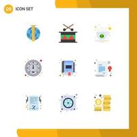 Universal Icon Symbols Group of 9 Modern Flat Colors of digital traffic holiday speed day Editable Vector Design Elements