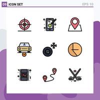 9 Creative Icons Modern Signs and Symbols of service vehicles location minus delete Editable Vector Design Elements