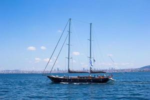 Small ship in Bosporus Strait photo