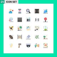 Stock Vector Icon Pack of 25 Line Signs and Symbols for drop home magnify gate buildings Editable Vector Design Elements