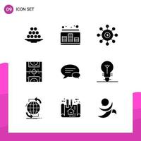 Glyph Icon set Pack of 9 Solid Icons isolated on White Background for responsive Website Design Print and Mobile Applications vector