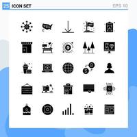 Set of 25 Modern UI Icons Symbols Signs for font creative usa seo idea Editable Vector Design Elements