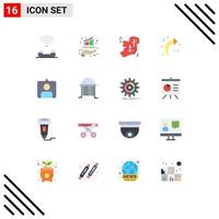 16 Universal Flat Colors Set for Web and Mobile Applications refresh arrow marketing irish location Editable Pack of Creative Vector Design Elements