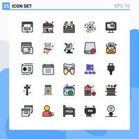 25 Creative Icons Modern Signs and Symbols of computer thanks day erlenmeyer flask salute celebrate Editable Vector Design Elements