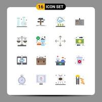 16 Creative Icons Modern Signs and Symbols of id business tool card rain Editable Pack of Creative Vector Design Elements