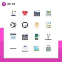 16 Thematic Vector Flat Colors and Editable Symbols of sale internet smile bids technology Editable Pack of Creative Vector Design Elements