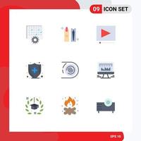 9 Universal Flat Colors Set for Web and Mobile Applications circulation medical insurance hygiene medical care project Editable Vector Design Elements