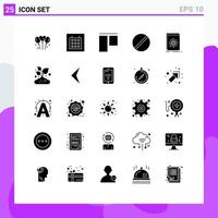 Set of 25 Modern UI Icons Symbols Signs for developer api top science medicine Editable Vector Design Elements