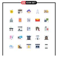 paquete de iconos de vector de stock de 25 signos y símbolos de línea para elementos de diseño de vector editables de inicio de conexión de viaje de metro