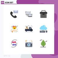 Set of 9 Modern UI Icons Symbols Signs for house hand macbook giving portfolio Editable Vector Design Elements