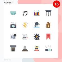 User Interface Pack of 16 Basic Flat Colors of image interior color home chandelier Editable Pack of Creative Vector Design Elements