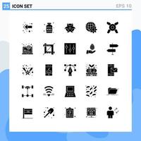 25 Creative Icons Modern Signs and Symbols of learning international physic fan internet Editable Vector Design Elements