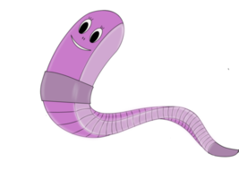 ilustración de gusano púrpura png