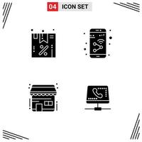 Set of Modern UI Icons Symbols Signs for discount buy offer mobile shop Editable Vector Design Elements