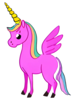 rosa süßes einhorn png