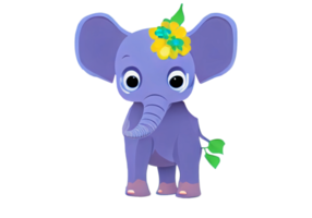 elefante fofo de desenho animado png