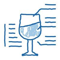 wine structure doodle icon hand drawn illustration vector