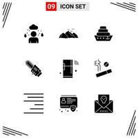 9 Creative Icons Modern Signs and Symbols of refrigerator internet cruise cordless circular Editable Vector Design Elements