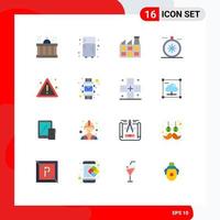 16 Creative Icons Modern Signs and Symbols of risk alert construction open direction Editable Pack of Creative Vector Design Elements