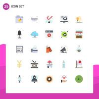 Group of 25 Flat Colors Signs and Symbols for making user snorkeling programming develop Editable Vector Design Elements