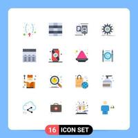16 Thematic Vector Flat Colors and Editable Symbols of hero communication education money income Editable Pack of Creative Vector Design Elements