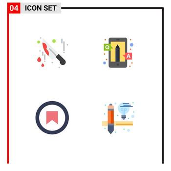 4 User Interface Flat Icon Pack of modern Signs and Symbols of bloody plus answers qa user Editable Vector Design Elements
