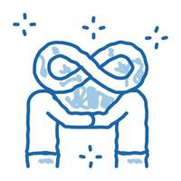 contrato perpetuo doodle icono dibujado a mano ilustración vector