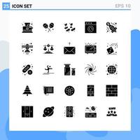 Set of 25 Modern UI Icons Symbols Signs for money launch leaf business mac Editable Vector Design Elements