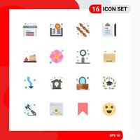 16 Creative Icons Modern Signs and Symbols of cleaning plan food notepad document Editable Pack of Creative Vector Design Elements