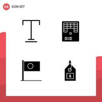 4 Creative Icons Modern Signs and Symbols of font bangladesh arkanoid play flag Editable Vector Design Elements