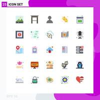 Universal Icon Symbols Group of 25 Modern Flat Colors of product investment basic entrepreneurship nutrition Editable Vector Design Elements