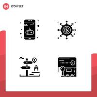 Creative Icons Modern Signs and Symbols of app location mobile hole board Editable Vector Design Elements