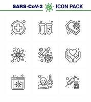 Simple Set of Covid19 Protection Blue 25 icon pack icon included drug science coffin laboratory skull viral coronavirus 2019nov disease Vector Design Elements