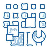 total particle removal doodle icon hand drawn illustration vector