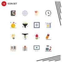 16 Creative Icons Modern Signs and Symbols of filter moon love flag time Editable Pack of Creative Vector Design Elements