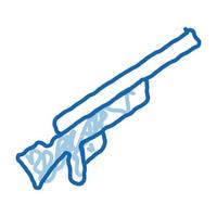 Gun doodle icon hand drawn illustration vector