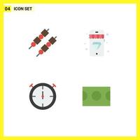 4 Creative Icons Modern Signs and Symbols of barbeque field mobile stopwatch 5 Editable Vector Design Elements