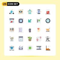 25 iconos creativos signos y símbolos modernos de alimentos y código de búsqueda de bebés elementos de diseño vectorial editables vector