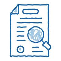 case study doodle icon hand drawn illustration vector