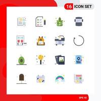 16 Creative Icons Modern Signs and Symbols of app protection science mask plant Editable Pack of Creative Vector Design Elements