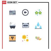 9 Creative Icons Modern Signs and Symbols of cassette living user interface home mardi gras Editable Vector Design Elements