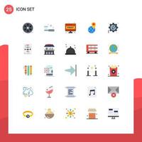 25 Creative Icons Modern Signs and Symbols of world location toothbrush global print Editable Vector Design Elements