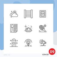 9 Creative Icons Modern Signs and Symbols of powder holi toddler color report Editable Vector Design Elements