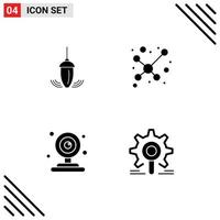 User Interface Pack of Basic Solid Glyphs of sinker mosque plumb molecule engine Editable Vector Design Elements