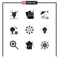 Set of 9 Solid Style Icons for web and mobile Glyph Symbols for print Solid Icon Signs Isolated on White Background 9 Icon Set vector