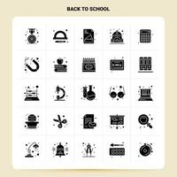 Solid 25 Back To School Icon set Vector Glyph Style Design Black Icons Set Web and Mobile Business ideas design Vector Illustration