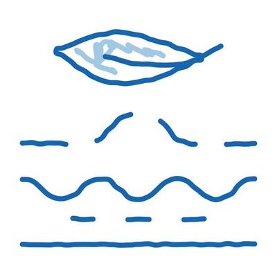 smoothing problem areas of skin doodle icon hand drawn illustration
