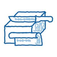 rebanadas de mantequilla doodle icono dibujado a mano ilustración vector