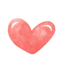 watercolour red heart on paper texture png